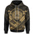 American Samoa Zip up Hoodie AS Gold Seal Polynesian Patterns Unisex Gold - Polynesian Pride