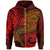 Samoa Zip up Hoodie Red Shark Polynesian Tattoo Unisex Red - Polynesian Pride