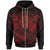 American Samoa Custom Zip up Hoodie AS Red Seal Polynesian Patterns Unisex Red - Polynesian Pride