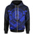 American Samoa Custom Zip up Hoodie AS Blue Seal Polynesian Patterns Unisex Blue - Polynesian Pride