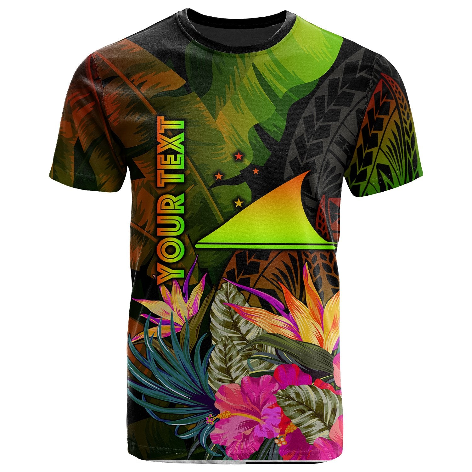 Tokelau Polynesian Custom T Shirt Hibiscus and Banana Leaves Unisex Reggae - Polynesian Pride