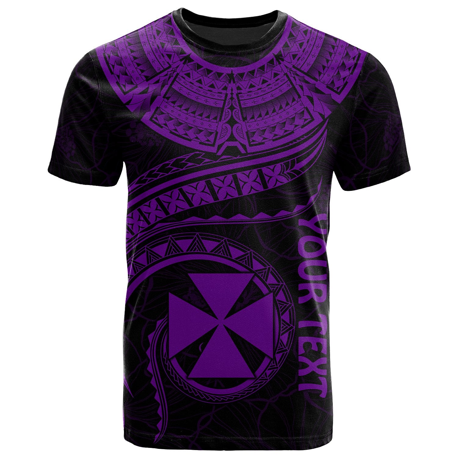 Wallis and Futuna Polynesian Custom T Shirt Wallis and Futuna Waves (Purple) Unisex Purple - Polynesian Pride