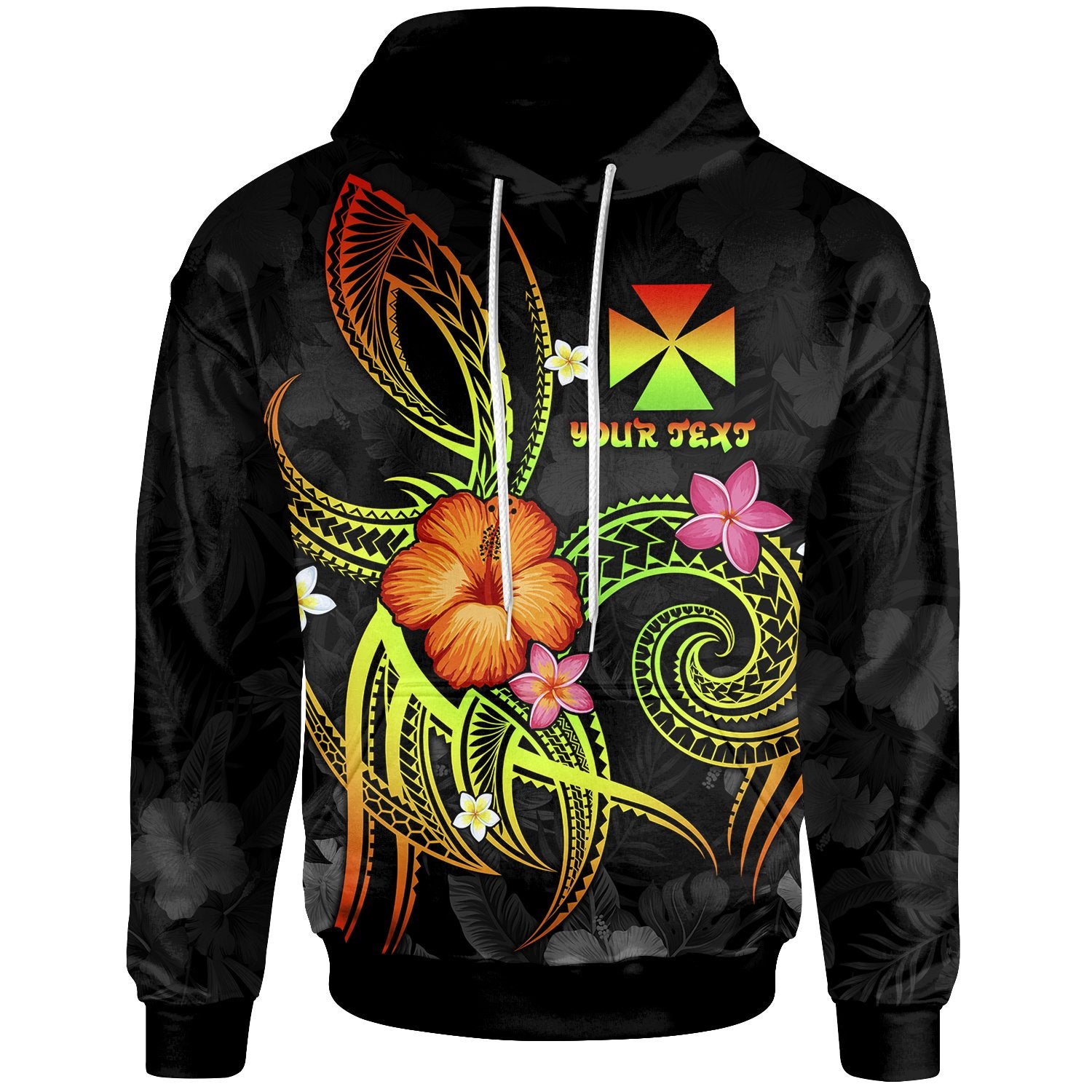 Wallis and Futuna Polynesian Custom Hoodie Legend of Wallis and Futuna (Reggae) Unisex Reggae - Polynesian Pride