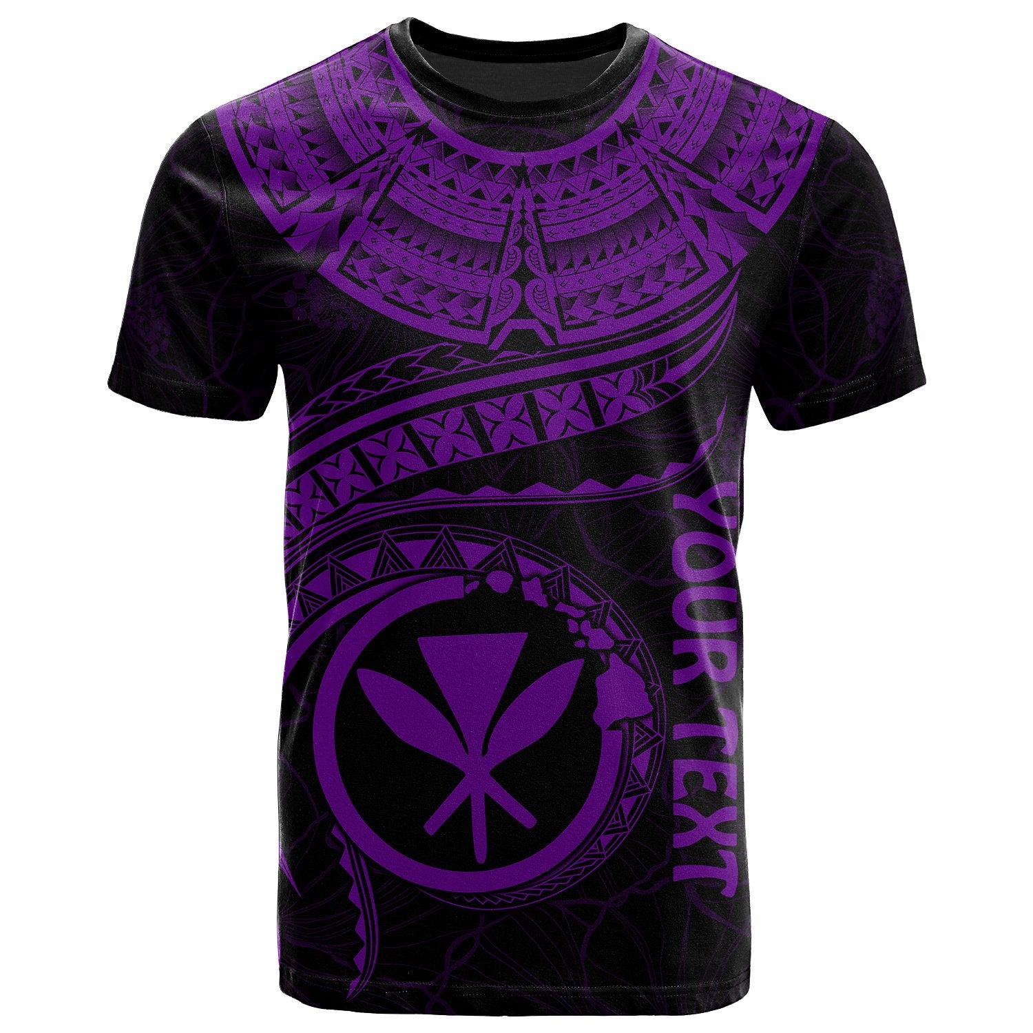 Polynesian Hawaii Kanaka Maoli Custom T Shirt Hawaiian Waves (Purple) Unisex Purple - Polynesian Pride