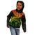 Niue Polynesian Custom Hoodie Niue Waves (Reggae) - Polynesian Pride