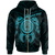 American Samoa Polynesian Custom Zip up Hoodie Vintage Polynesian Turtle (Turquoise) Unisex Turquoise - Polynesian Pride