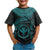 Polynesian Hawaii Kanaka Maoli Custom T Shirt Hawaiian Waves (Turquoise) - Polynesian Pride