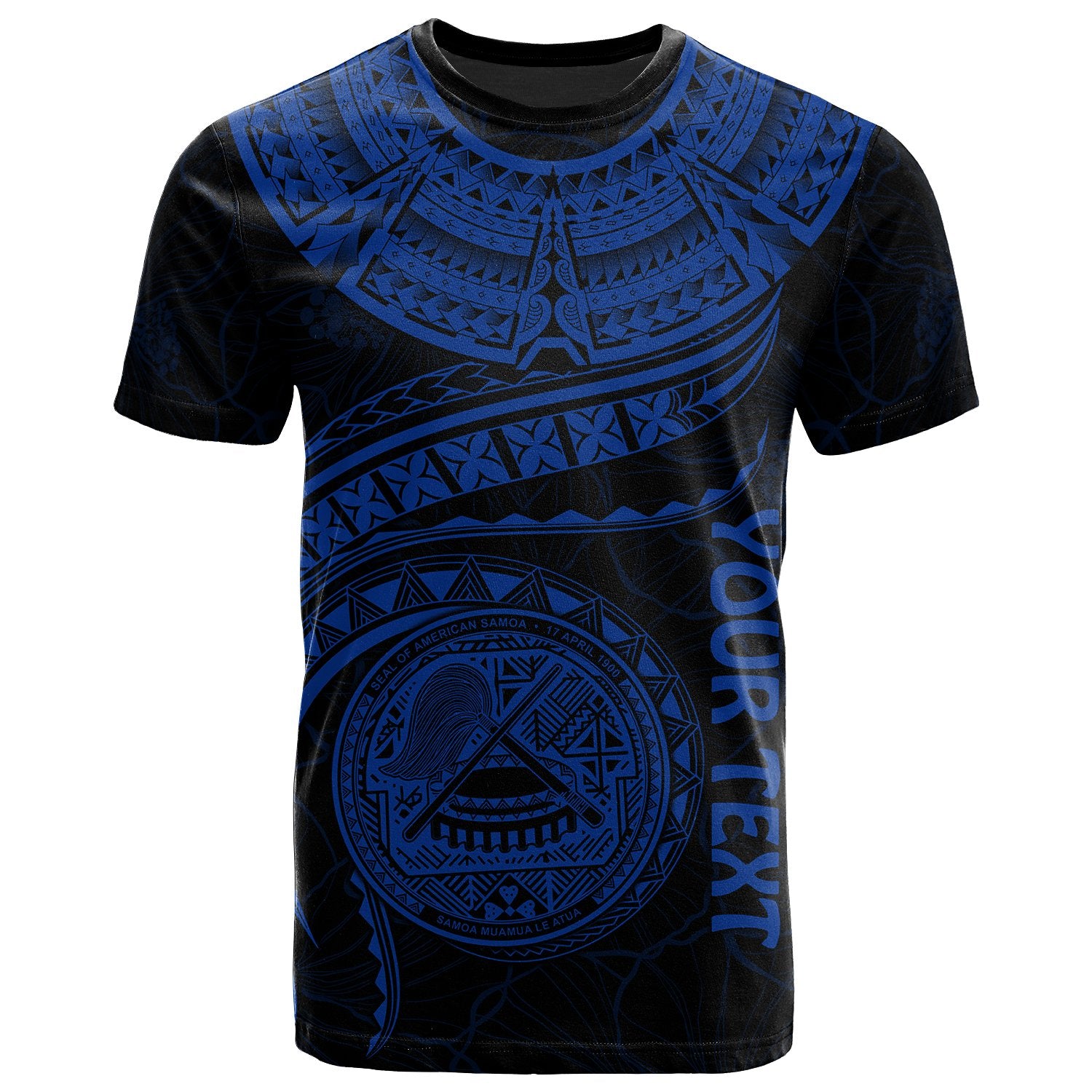 American Samoa Polynesian Custom T Shirt American Samoan Waves (Blue) Unisex Blue - Polynesian Pride