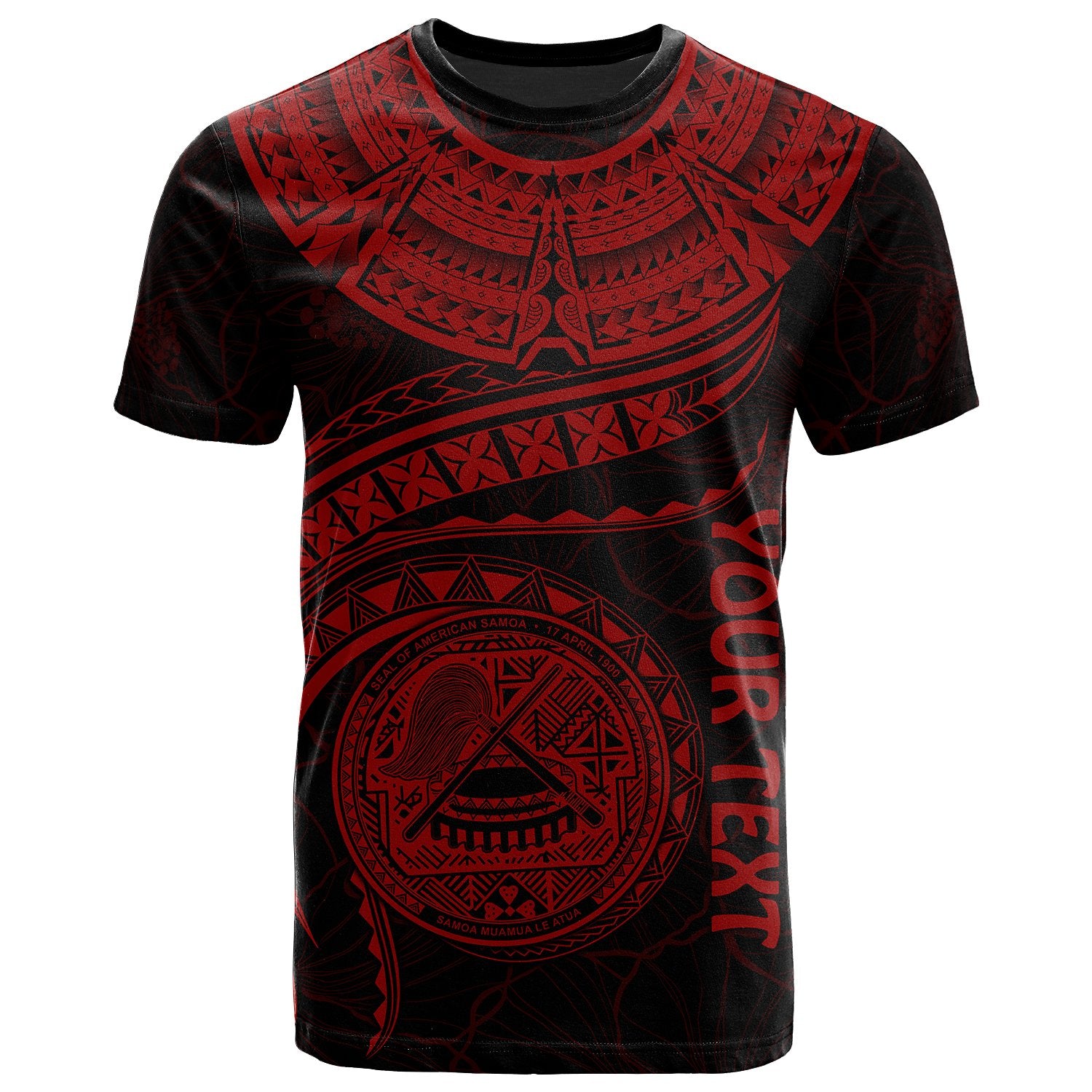 American Samoa Polynesian Custom T Shirt American Samoan Waves (Red) Unisex Red - Polynesian Pride