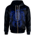 American Samoa Polynesian Custom Zip up Hoodie Vintage Polynesian Turtle (Blue) Unisex Blue - Polynesian Pride