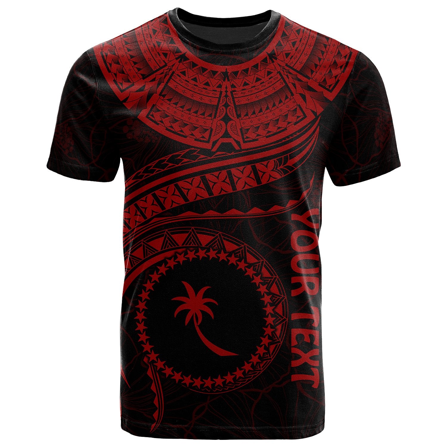 Chuuk Polynesian Custom T Shirt Chuuk Waves (Red) Unisex Red - Polynesian Pride