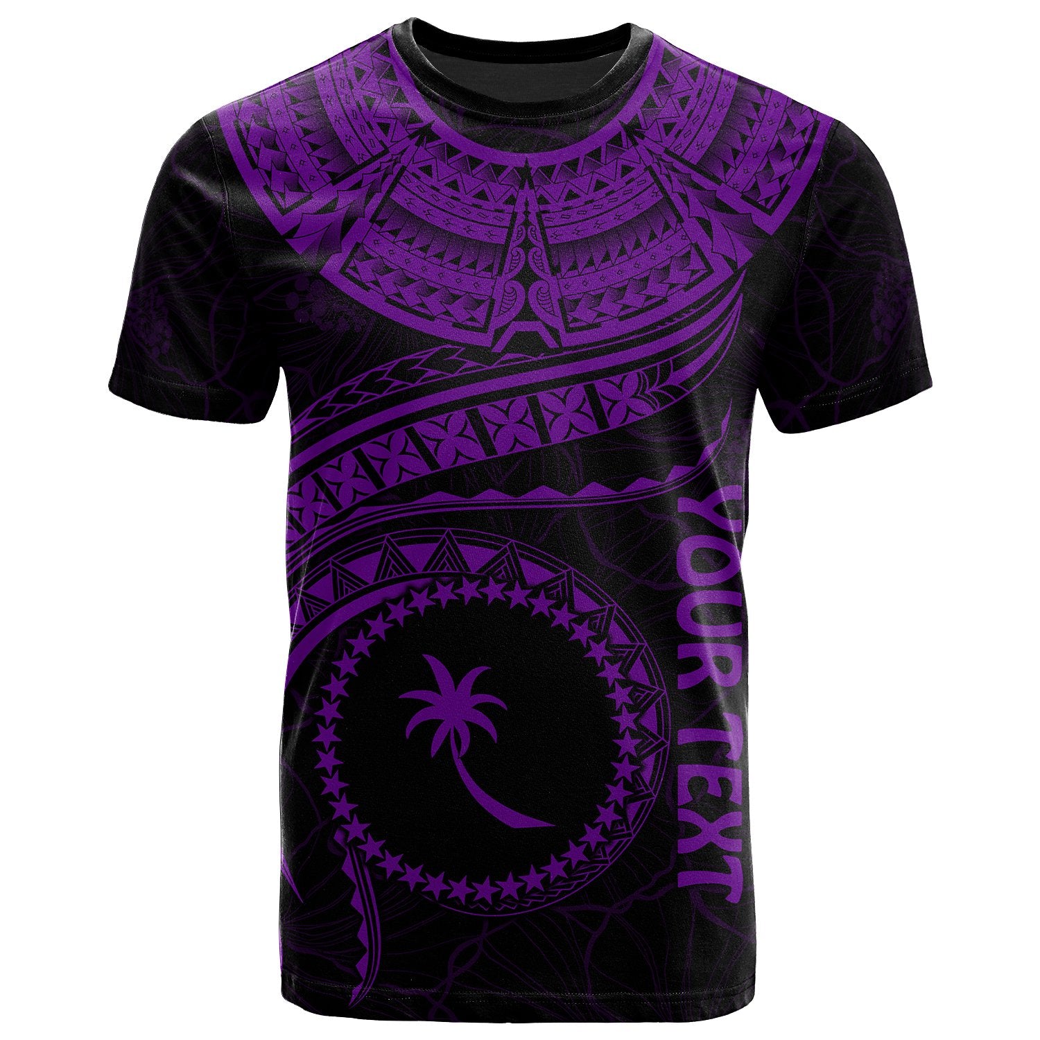 Chuuk Polynesian Custom T Shirt Chuuk Waves (Purple) Unisex Purple - Polynesian Pride