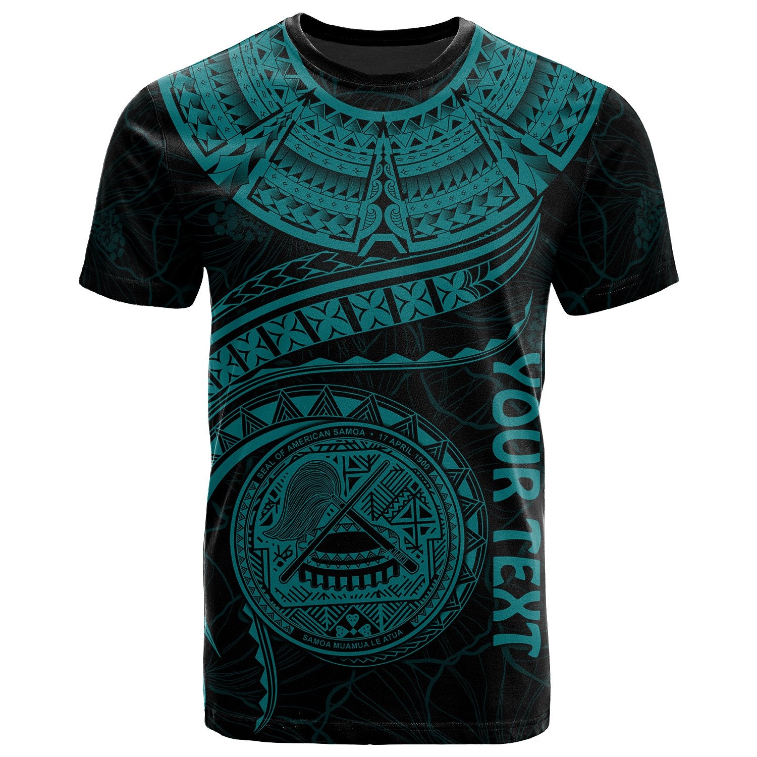 American Samoa Polynesian Custom T Shirt American Samoan Waves (Turquoise) Unisex Art - Polynesian Pride