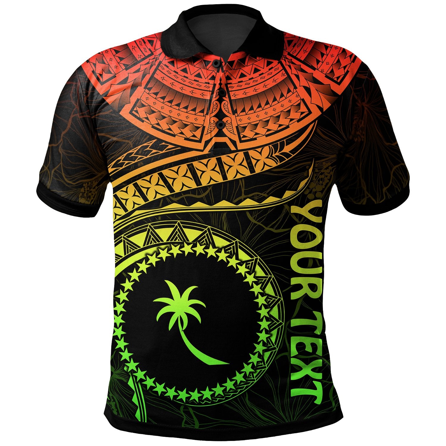 Chuuk Polynesian Custom Polo Shirt Truk Waves (Reggae) Unisex Reggae - Polynesian Pride