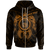 Hawaii Polynesian Custom Zip up Hoodie Vintage Polynesian Turtle (Golden) Unisex Golden - Polynesian Pride