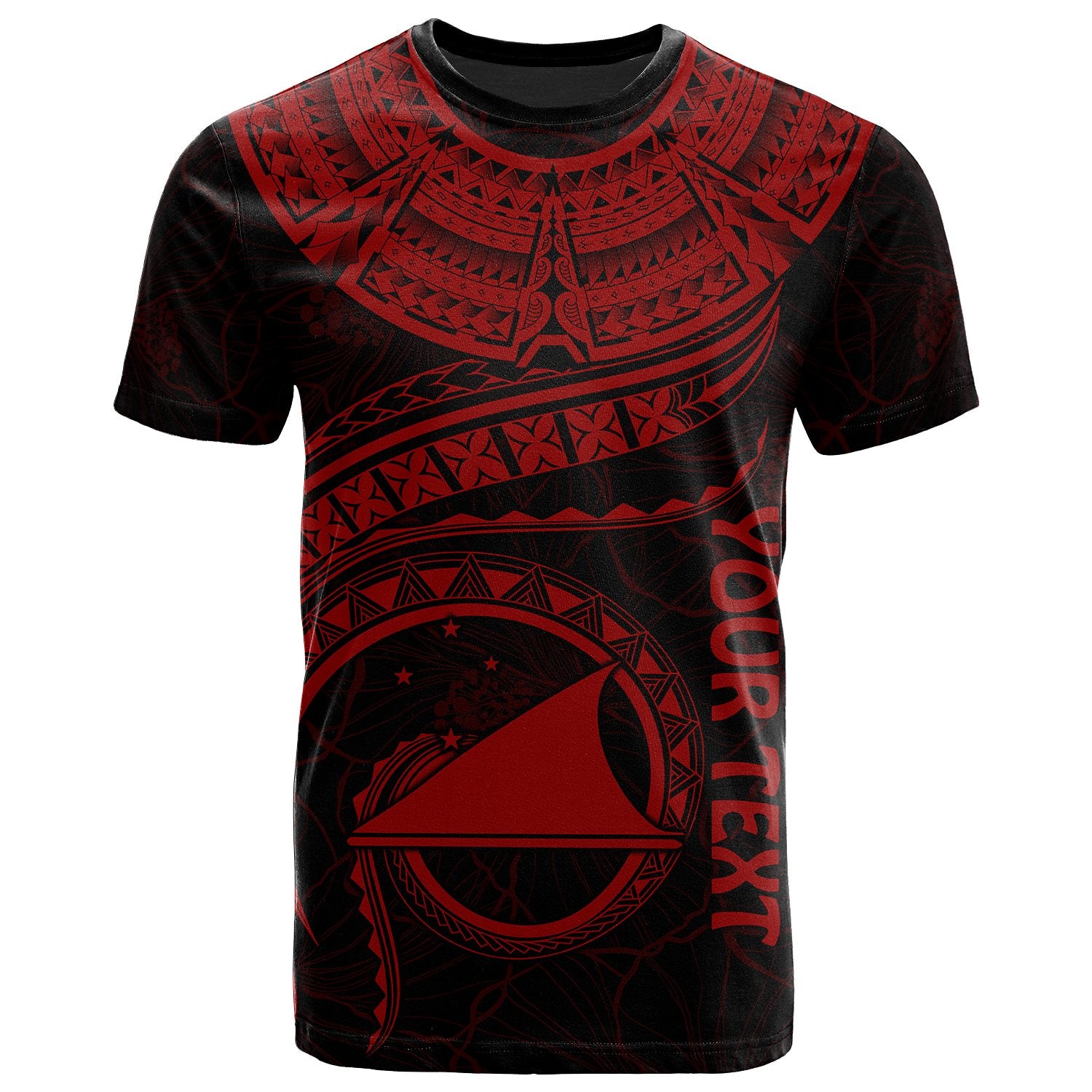 Tokelau Polynesian Custom T Shirt Tokelau Waves (Red) Unisex Red - Polynesian Pride