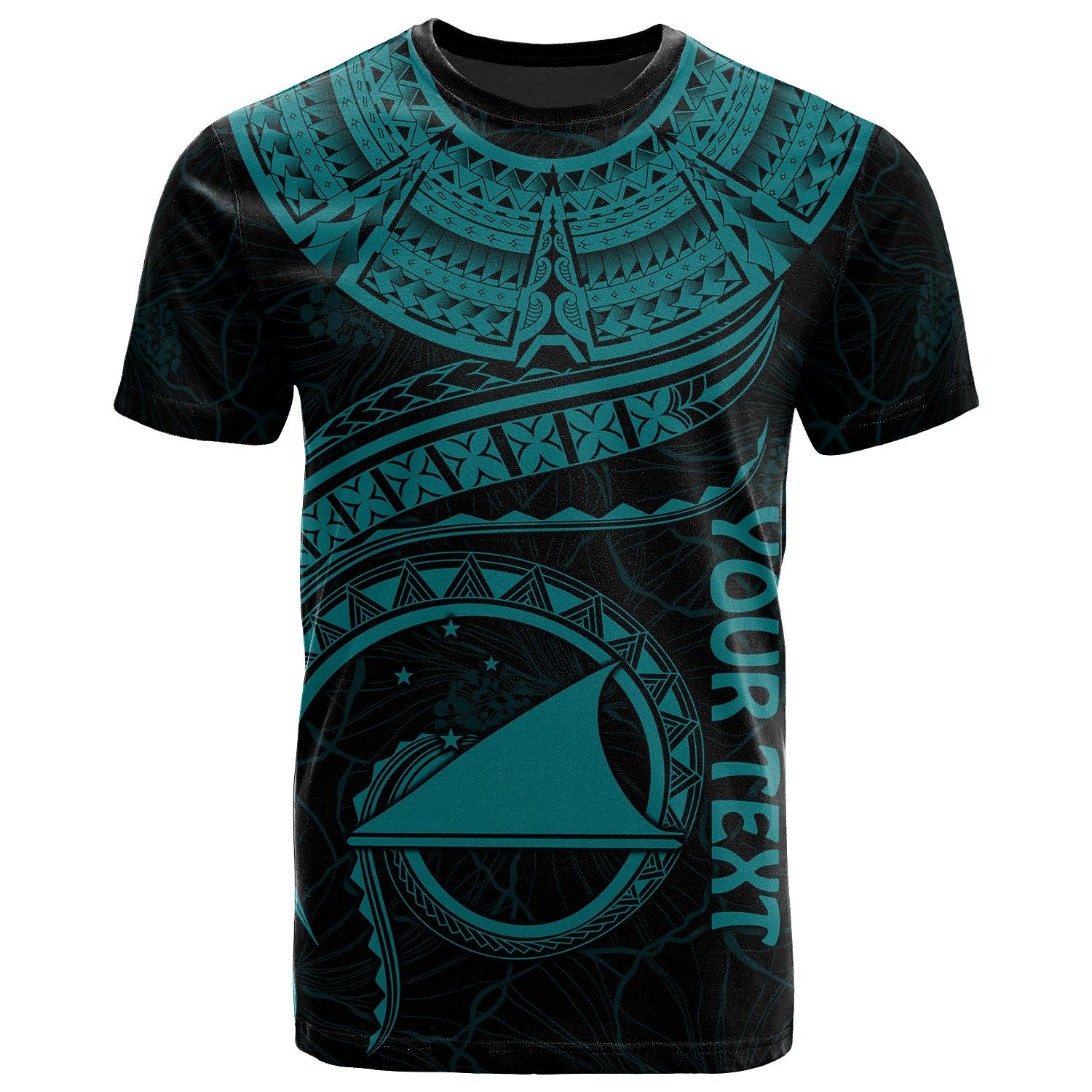 Tokelau Polynesian Custom T Shirt Tokelau Waves (Turquoise) Unisex Art - Polynesian Pride