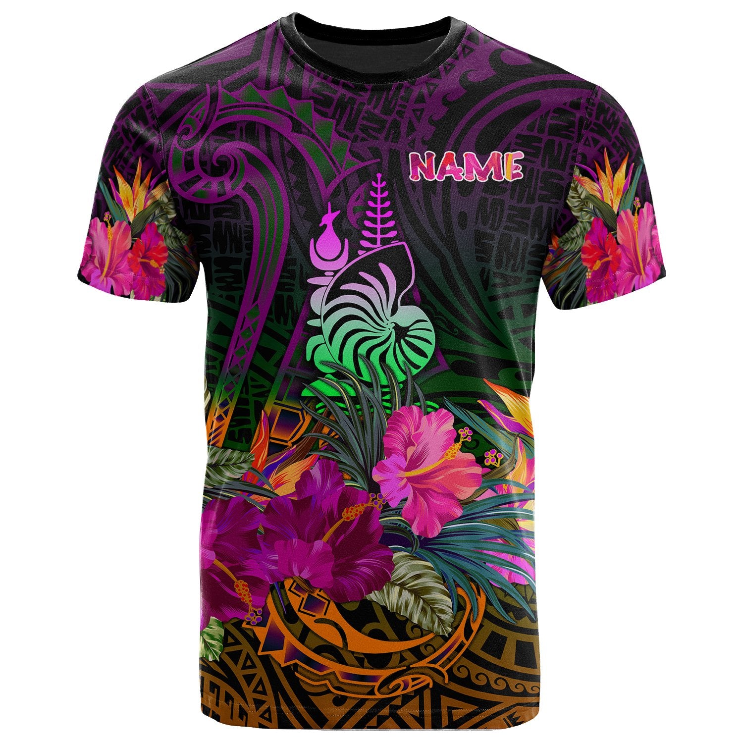 New Caledonia Polynesian Custom T Shirt Summer Hibiscus Unisex Reggae - Polynesian Pride