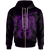 American Samoa Polynesian Custom Zip up Hoodie Vintage Polynesian Turtle (Purple) Unisex Purple - Polynesian Pride