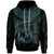 Tonga Polynesian Custom Hoodie Tonga Waves (Turquoise) Unisex Black - Polynesian Pride