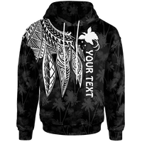 Papua New Guinea Custom Hoodie Polynesian Wings (White) Unisex White - Polynesian Pride