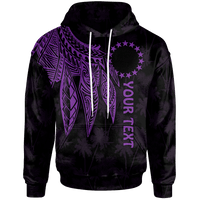 Cook Islands Custom Hoodie Polynesian Wings (Purple) Unisex Purple - Polynesian Pride