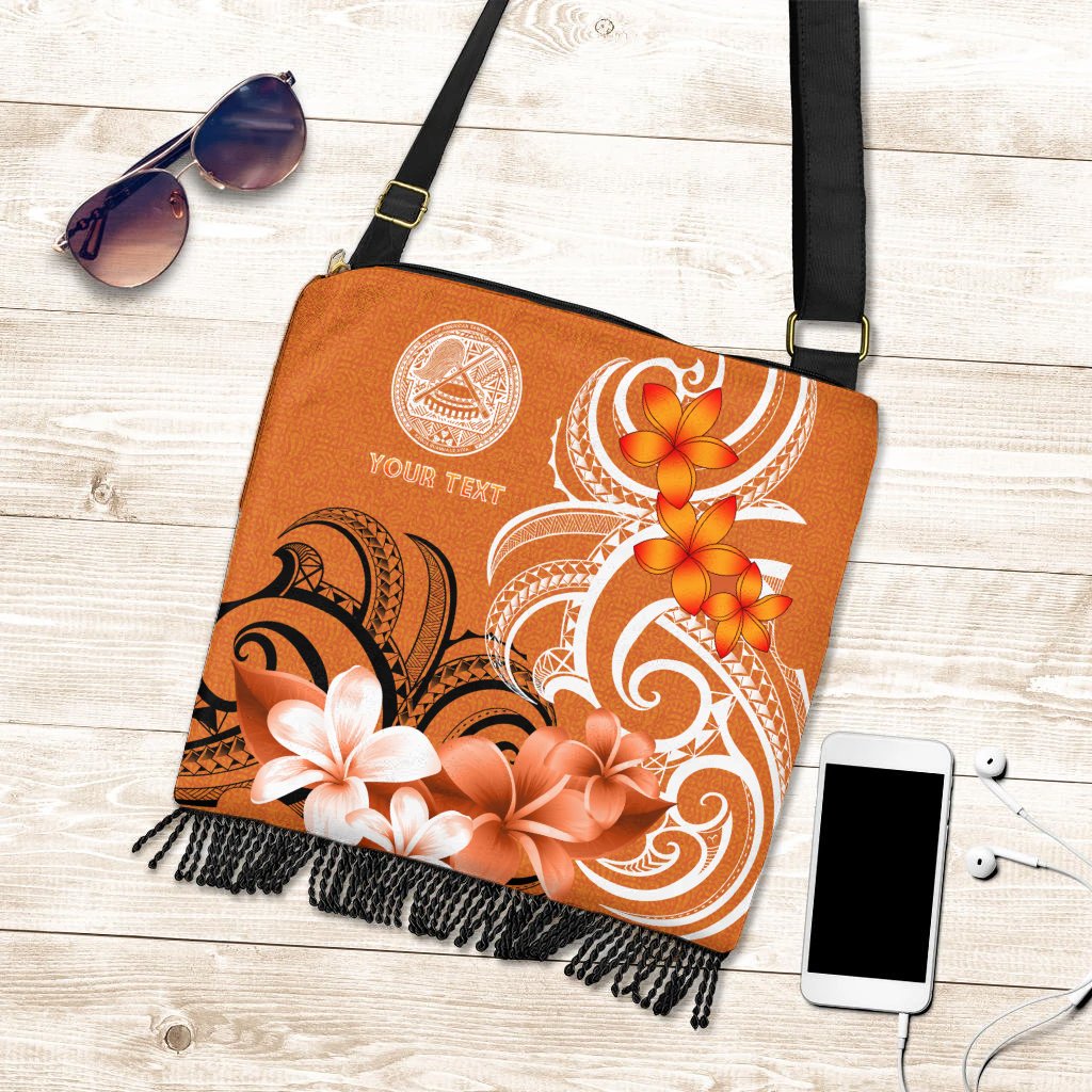 Custom American Samoa Personalied Boho Handbag - American Samoa Spirit One Style One Size Orange - Polynesian Pride