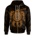 American Samoa Polynesian Custom Zip up Hoodie Vintage Polynesian Turtle (Golden) Unisex Golden - Polynesian Pride