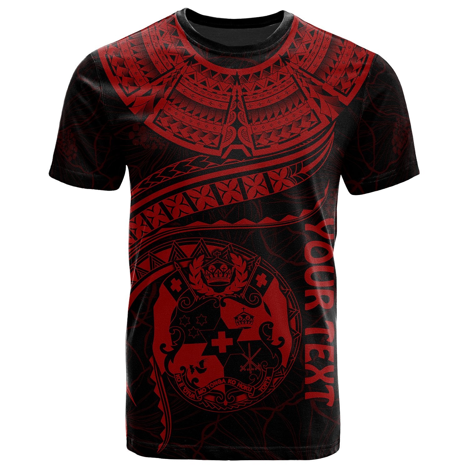 Tonga Polynesian Custom T Shirt Tonga Waves (Red) Unisex Art - Polynesian Pride