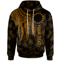 Cook Islands Custom Hoodie Polynesian Wings (Golden) Unisex Golden - Polynesian Pride