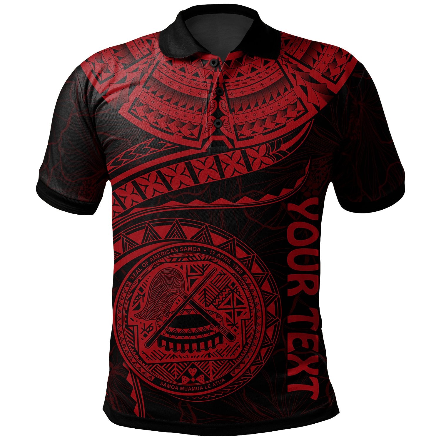 American Samoa Polynesian Custom Polo Shirt American Samoan Waves (Red) Unisex Red - Polynesian Pride