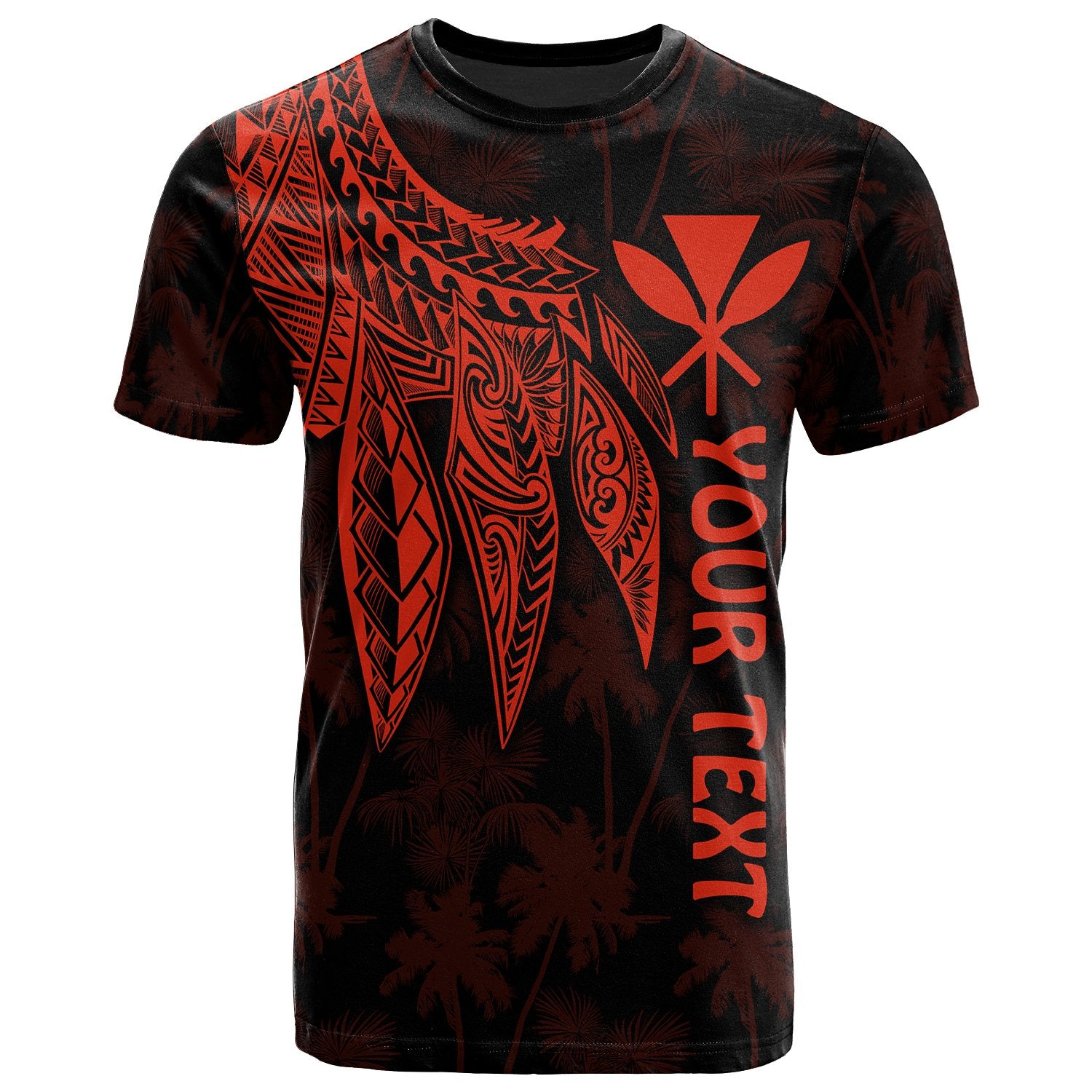 Polynesian Hawaii Kanaka Maoli Custom T shirt Polynesian Wings (Red) Unisex Red - Polynesian Pride