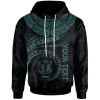 Niue Polynesian Custom Hoodie Niue Waves (Turquoise) Unisex Turquoise - Polynesian Pride