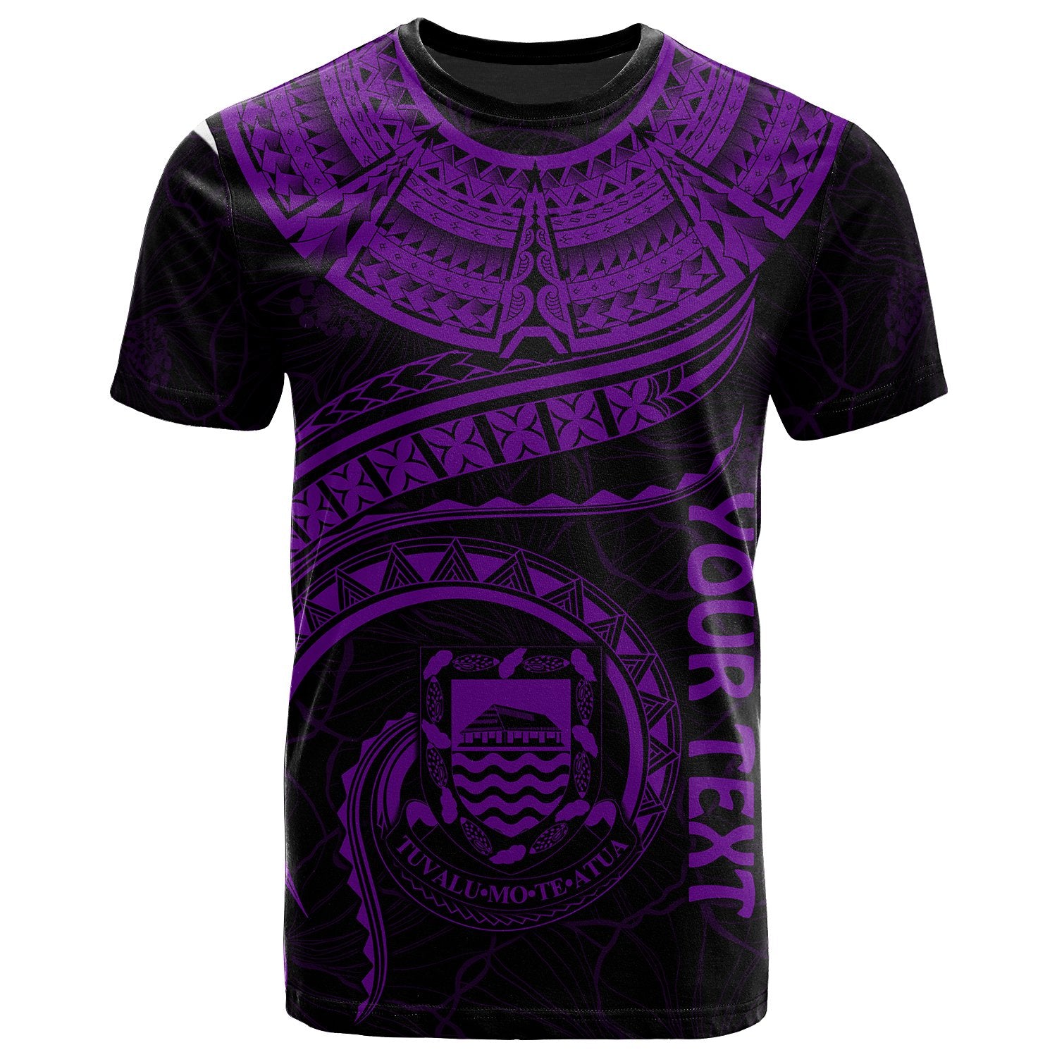 Tuvalu Polynesian Custom T Shirt Tuvaluan Waves (Purple) Unisex Purple - Polynesian Pride