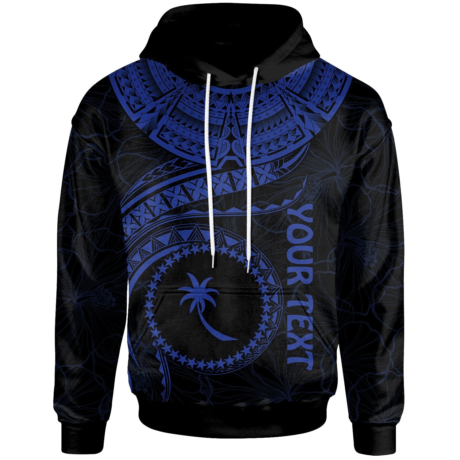 Chuuk Polynesian Custom Hoodie Chuuk Waves (Blue) Unisex Blue - Polynesian Pride