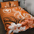 Custom Hawaii Personalised Quilt Bed Set - Hawaiian Spirit Orange - Polynesian Pride