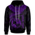 Tonga Polynesian Custom Hoodie Tonga Waves (Purple) Unisex Black - Polynesian Pride