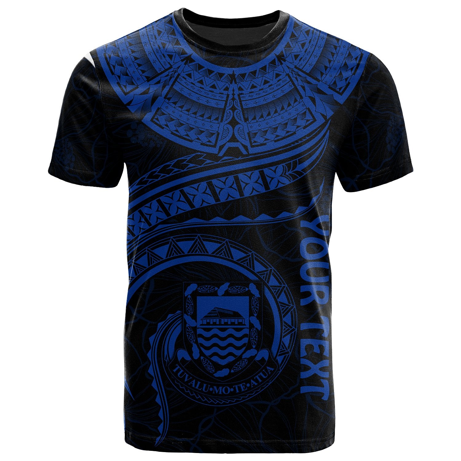 Tuvalu Polynesian Custom T Shirt Tuvaluan Waves (Blue) Unisex Blue - Polynesian Pride