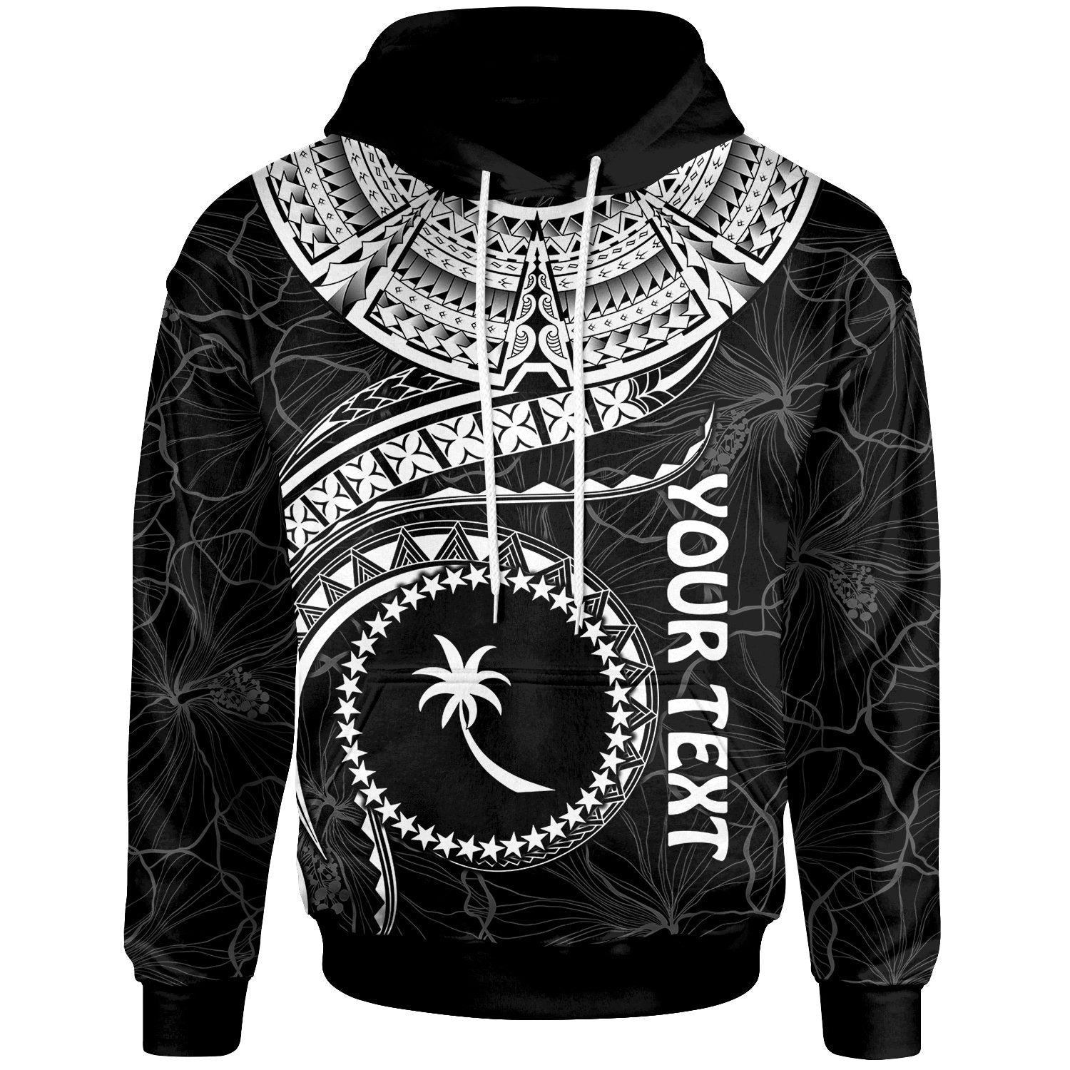 Chuuk Polynesian Custom Hoodie Chuuk Waves (White) Unisex White - Polynesian Pride