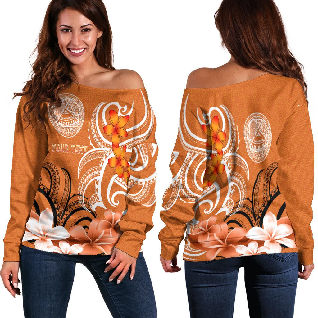 Custom American Samoa Personalised Women's Off Shoulder Sweaters - American Samoa Spirit - Polynesian Pride