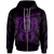 Hawaii Polynesian Custom Zip up Hoodie Vintage Polynesian Turtle (Purple) Unisex Purple - Polynesian Pride