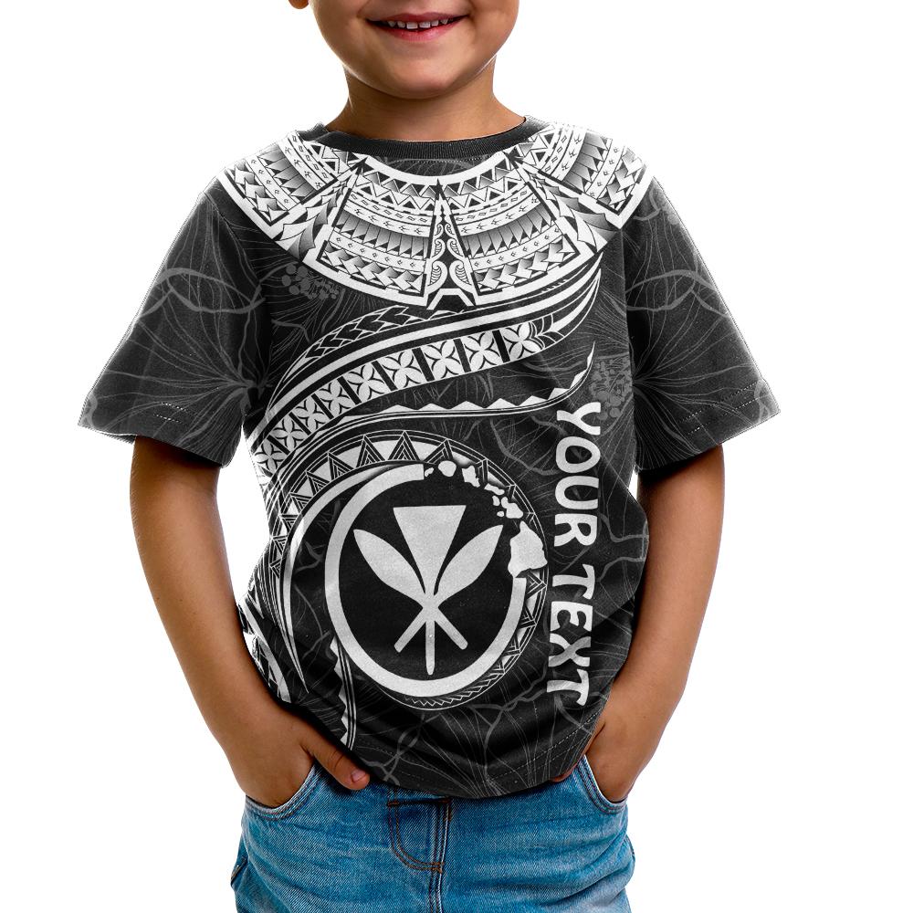 Polynesian Hawaii Kanaka Maoli Custom T Shirt Hawaiian Waves (White) - Polynesian Pride