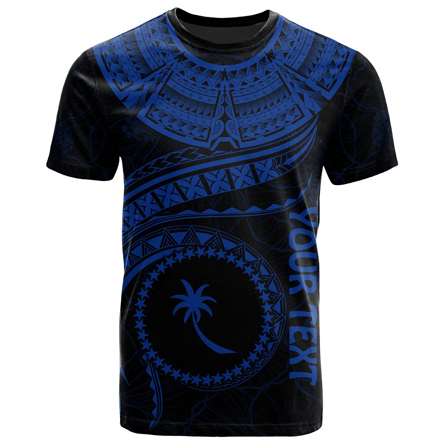 Chuuk Polynesian Custom T Shirt Chuuk Waves (Blue) Unisex Blue - Polynesian Pride