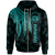 Polynesian Hawaii Zip up Hoodie Polynesian Wings (Turquoise) Unisex Turquoise - Polynesian Pride