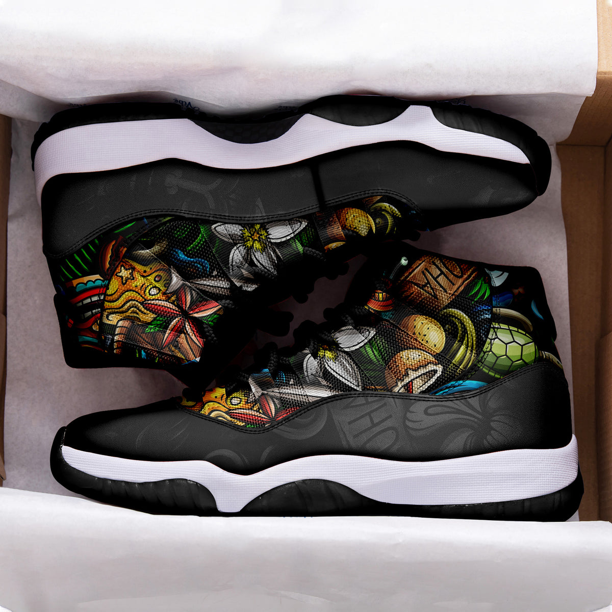 Hawaii Sneaker J.11 Hawaii Cartoon Style No.1 LT6 - Polynesian Pride