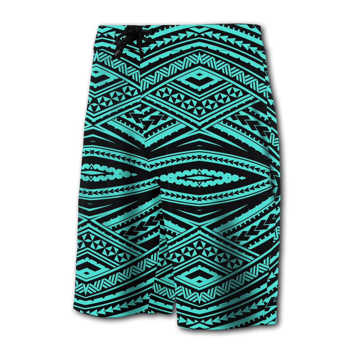 Hawaii Polynesian Tatau Board Shorts Turquoise - Polynesian Pride