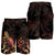 Vanuatu Polynesian Men's Shorts - Turtle With Blooming Hibiscus Gold - Polynesian Pride