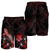 CNMI Polynesian Men's Shorts - Turtle With Blooming Hibiscus Red - Polynesian Pride