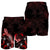 Pohnpei Polynesian Men's Shorts - Turtle With Blooming Hibiscus Red - Polynesian Pride