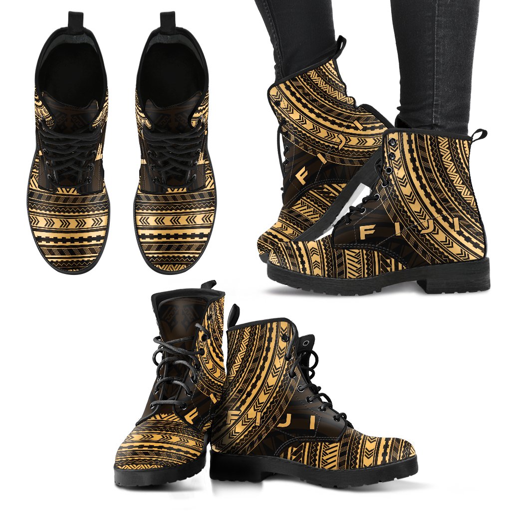 fiji Leather Boots - Polynesian Gold Chief Version - Polynesian Pride